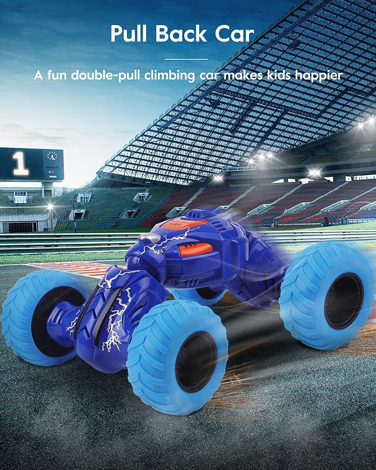 DTX Monster Telescopic Toy Double Sided Pull Back Car Toys for Kids (1 Piece)