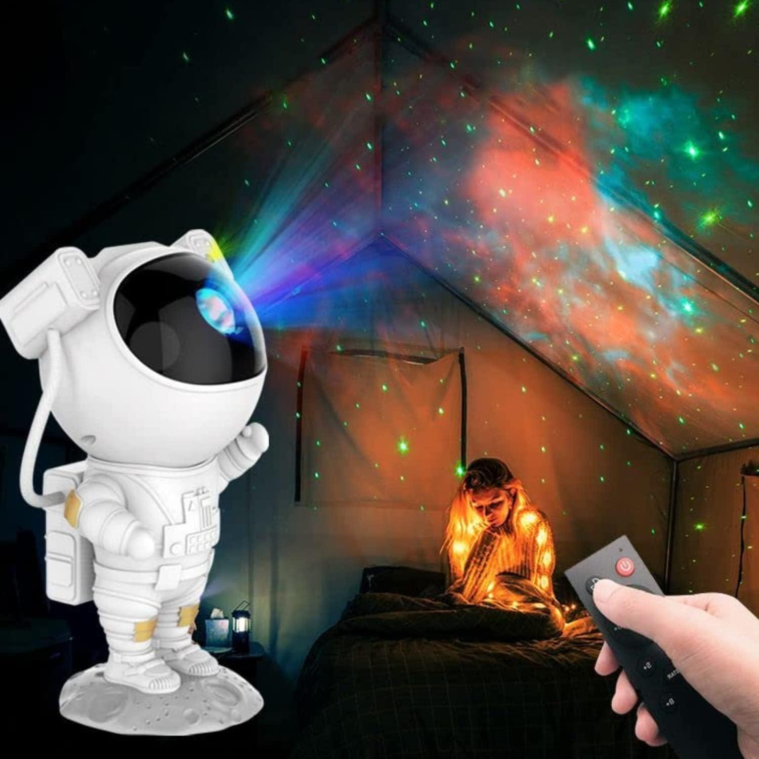 Astronaut Galaxy Projector Night Light – 360° Rotating Nebula Star Projector with Remote Control, Timer & Adjustable Head – LED Space Lamp for Kids’ Bedroom, Gaming Room, Home & Party Decor